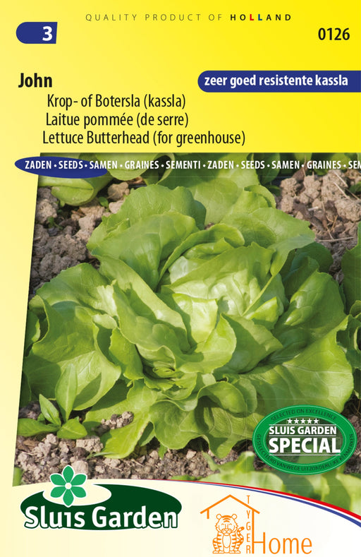 John Krop- of Botersla Kassla Zaden voor het kweken van voedzame, heerlijke en knapperige sla in je eigen tuin of kas. Perfect voor frisse salades en gezonde gerechten, zowel binnen als buiten