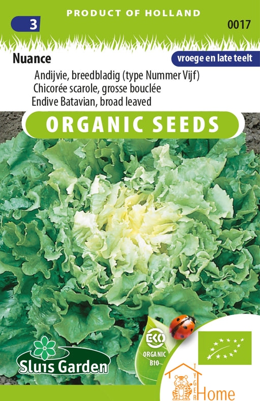 Nuance Andijvie Breedbladig Type Nummer 5 Zaden voor het kweken van voedzame, heerlijke en knapperige andijvie in je eigen tuin. Perfect voor frisse salades en gezonde gerechten