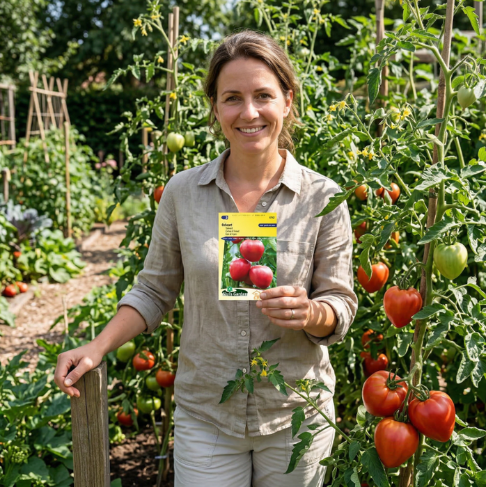 Oxheart Tomaat Zaden: Kweek Heerlijke, Sappige Tomaten met Zoete Smaak en Vlezige Textuur voor Salades, Sauzen, Sandwiches en Mediterrane Gerechten