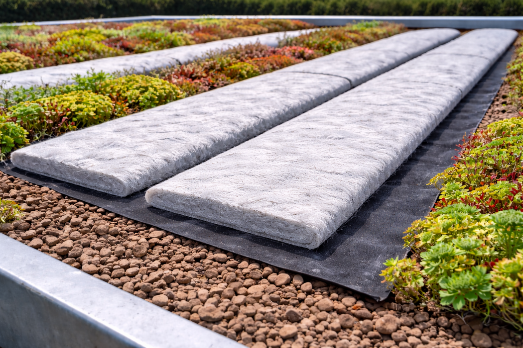 Substraatmat 20 mm 6x1 Meter – Lichtgewicht Groendak Substraatmat met Waterbuffer – 6 m²