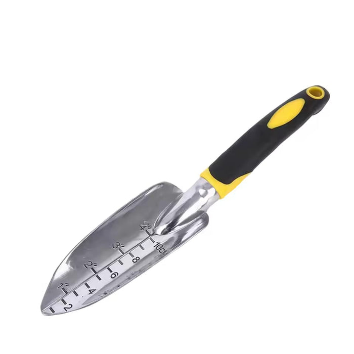 Tuinplantschep met Diepteschaal – RVS Schep met Ergonomisch Antislip Handvat (28 cm)