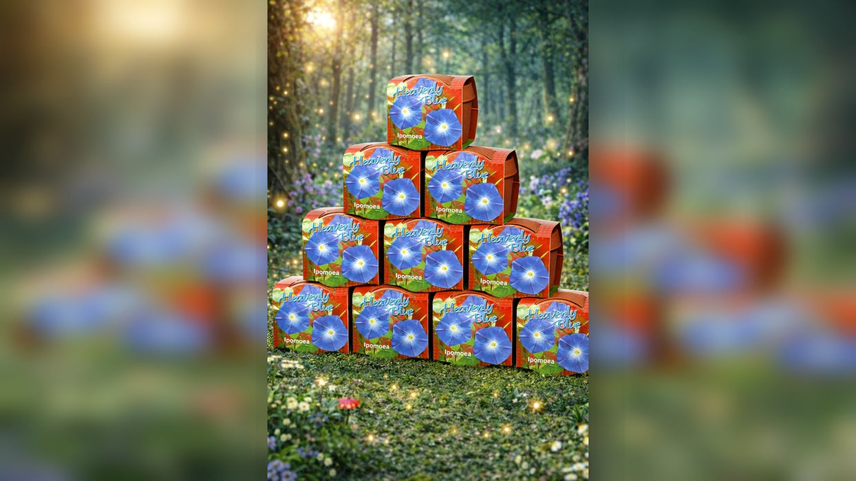 50 stuks Heavenly Blue – Ipomoea in terracotta pot